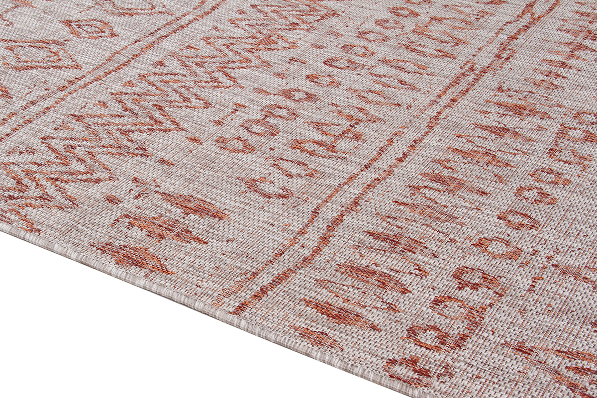Alfombra bereber gris y roja 160נ230cm MEA