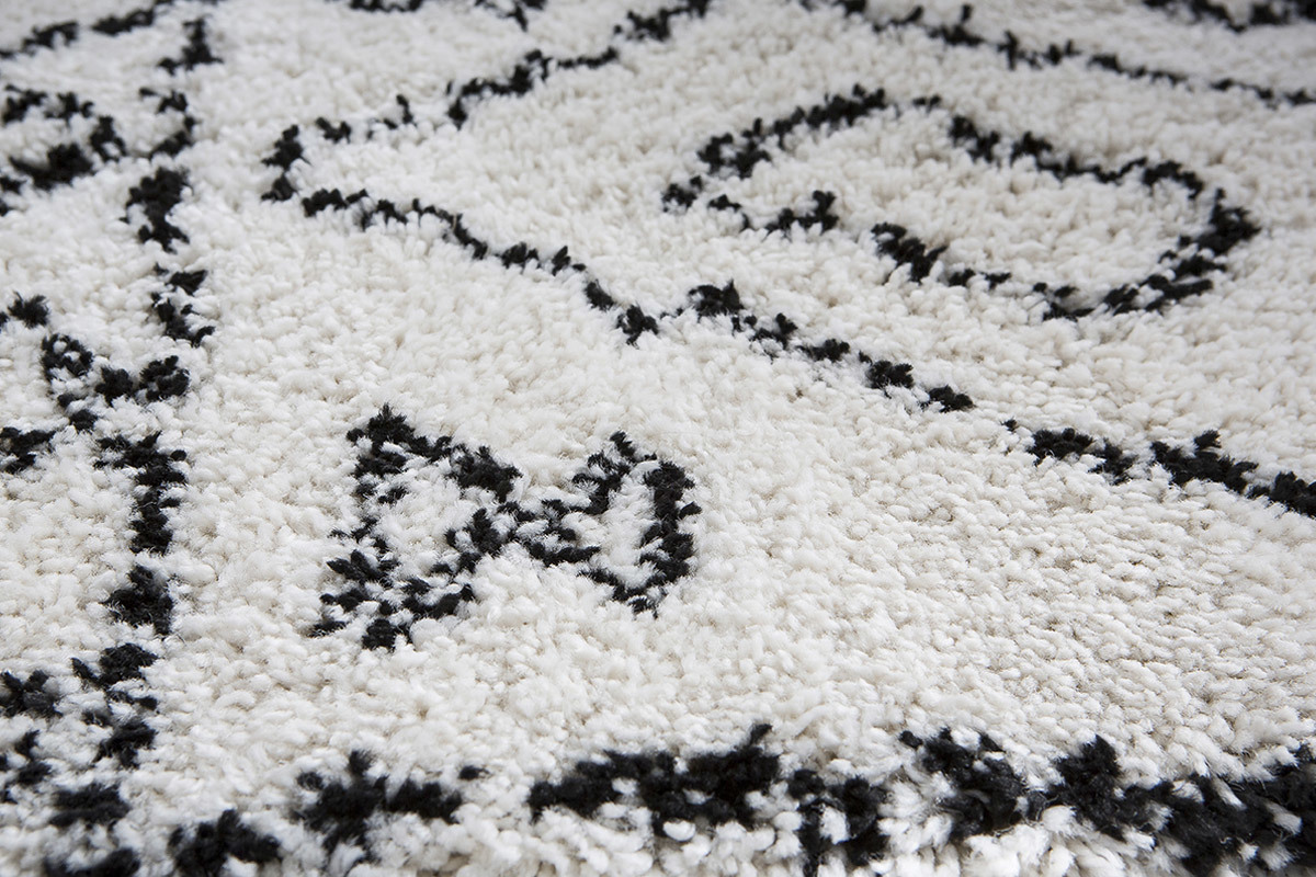Alfombra blanco roto con motivos polipropileno 160x230 GRAPHIK