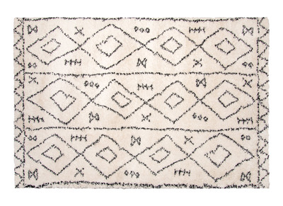 Alfombra blanco roto con motivos polipropileno 160x230 GRAPHIK