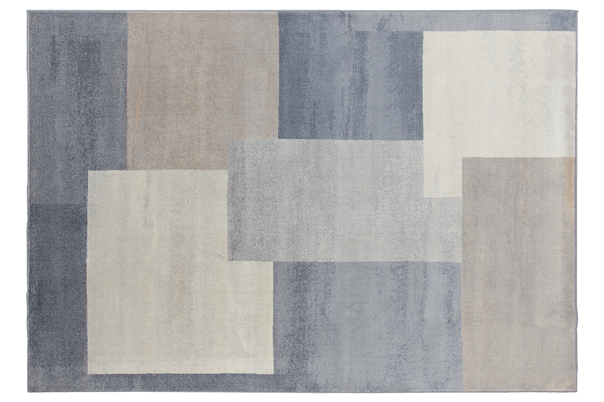 Alfombra con estampado grfico gris, beige y topo 160נ230cm KAPUA