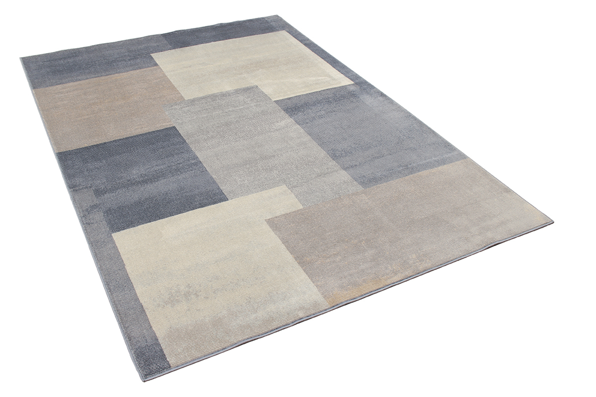 Alfombra con estampado grfico gris, beige y topo 160נ230cm KAPUA