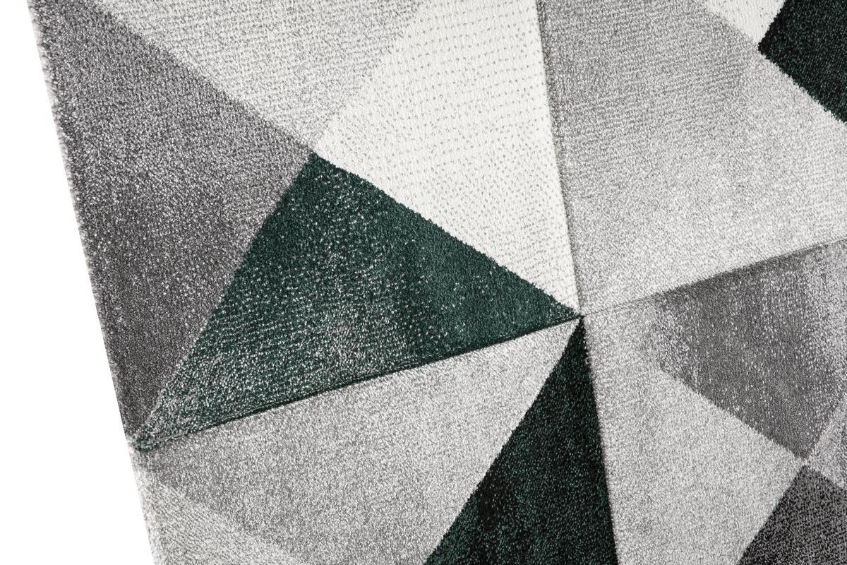 Alfombra con estampado gr�fico verde y gris 160�נ230�cm CHROMA