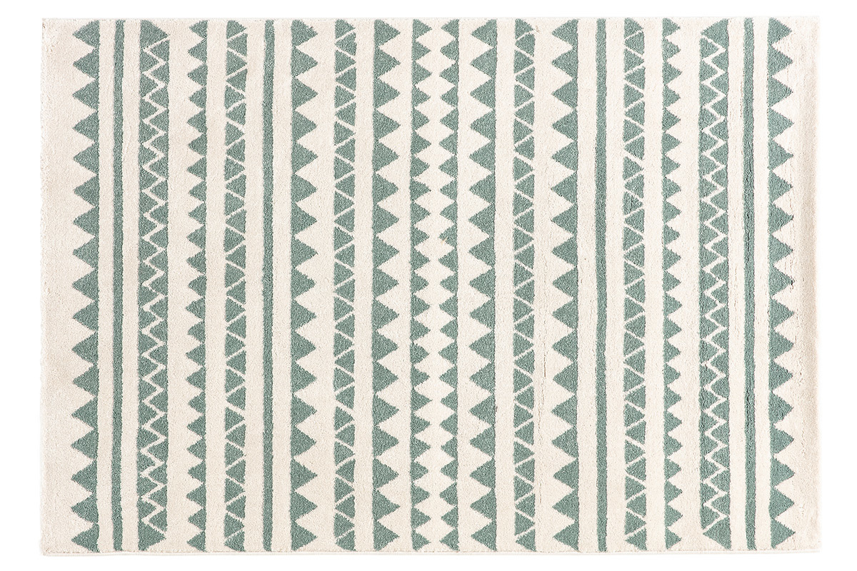 Alfombra con motivos grficos azul claro 120 x 170 cm TAYA