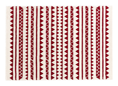 Alfombra con motivos gráficos rojo 120 x 170 cm TAYA - Alfombra con motivos gráficos rojo 120 x 170 cm TAYA