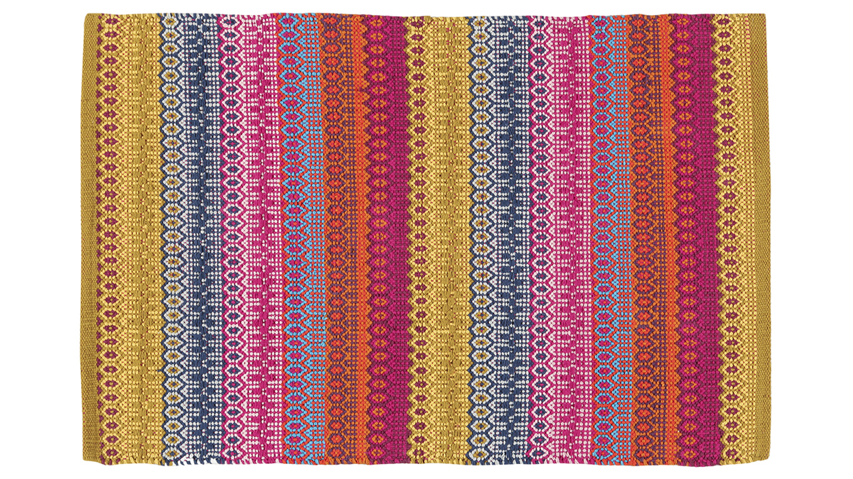 Alfombra con motivos multicolor 140 x 200 cm SENEGAL