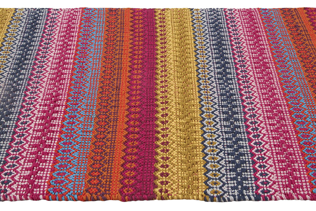 Alfombra con motivos multicolor 140 x 200 cm SENEGAL