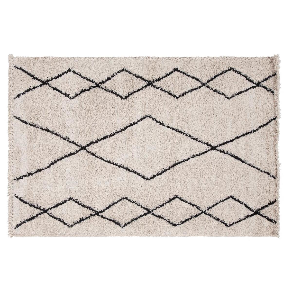 Alfombra de cama de estilo bereber 60 × 120 cm TRIBU