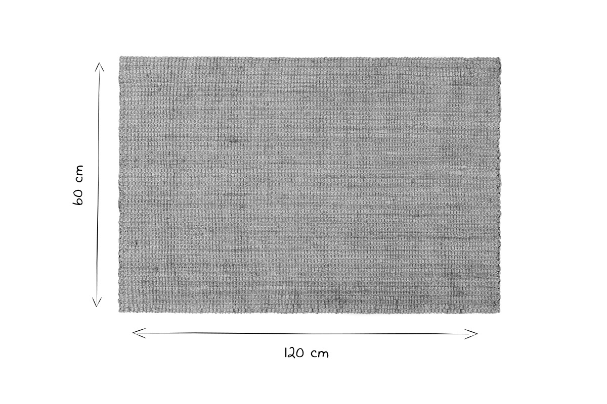 Alfombra de cama de yute natural 60נ120 cm NOOR