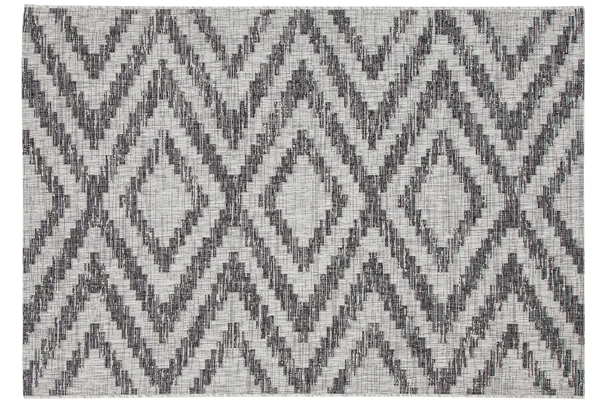 Alfombra de exterior con motivos geomtricos gris 160 x 230 cm LUDI