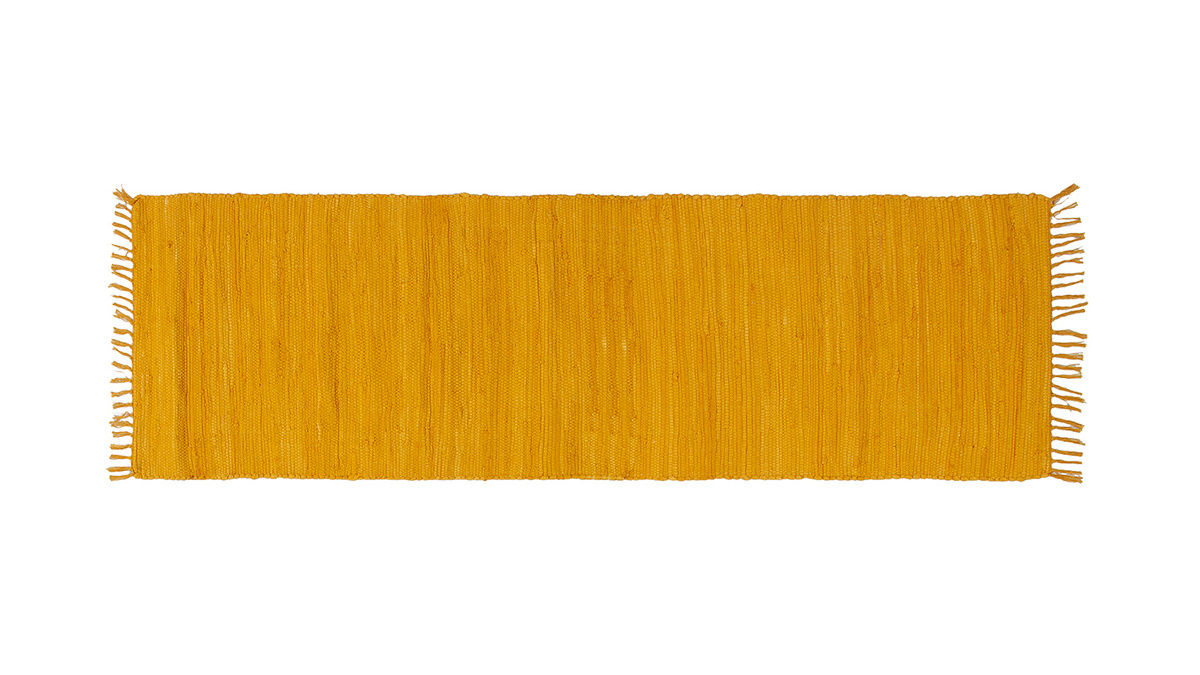 Alfombra de pasillo color amarillo comino 60נ200 cm AUBAGNE