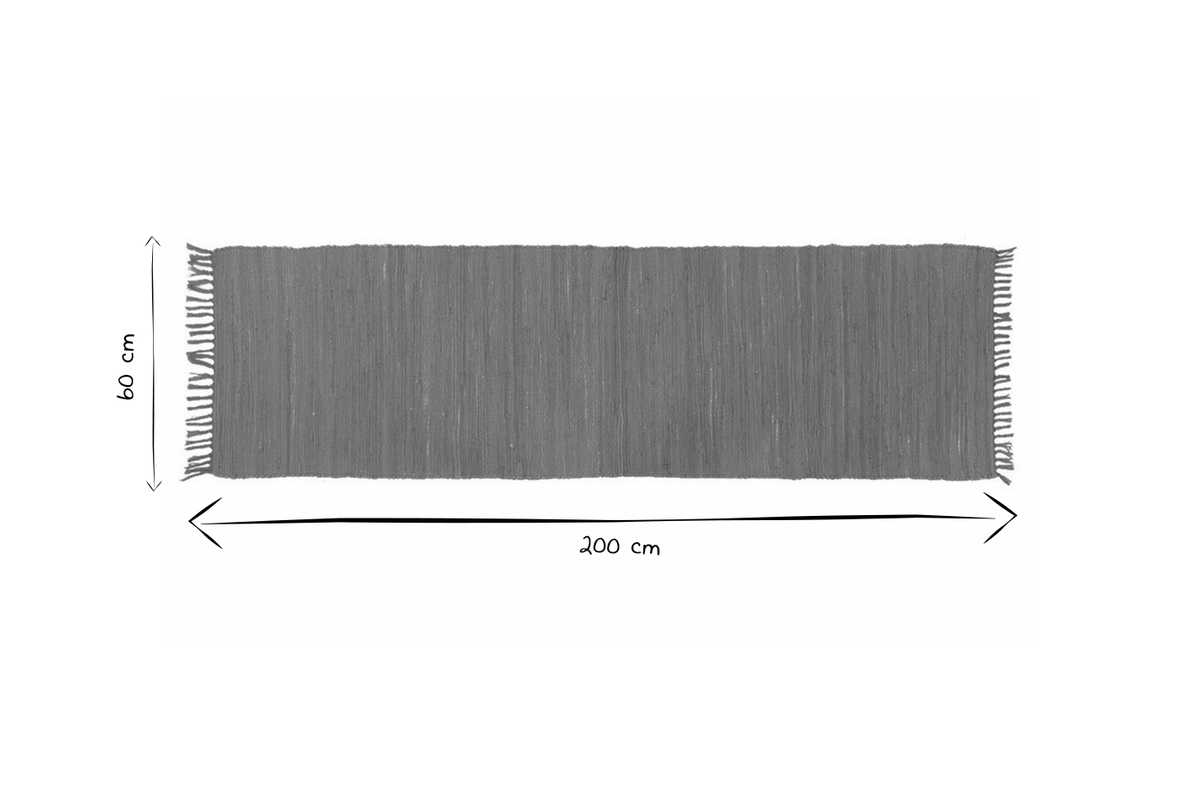 Alfombra de pasillo verde celadn 60 x 200 cm AUBAGNE