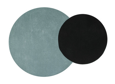 Alfombra doble azul y negra 140x200cm ECLIPSE
