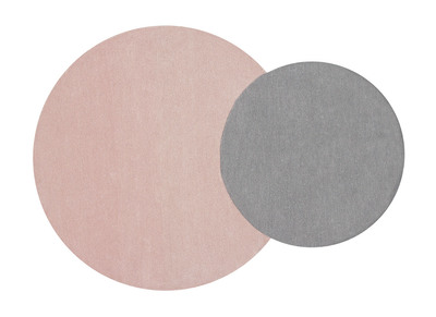 Alfombra doble gris y rosa 140x200cm ECLIPSE