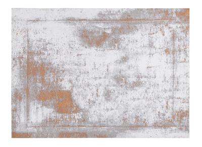 Alfombra efecto usado amarillo oro y marfil con motivo tejido 160 x 230 cm - ASTRA