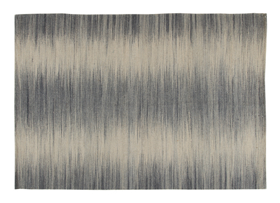 Alfombra en lana gris 160 x 230 cm IKAT - Alfombra en lana gris 160 x 230 cm IKAT