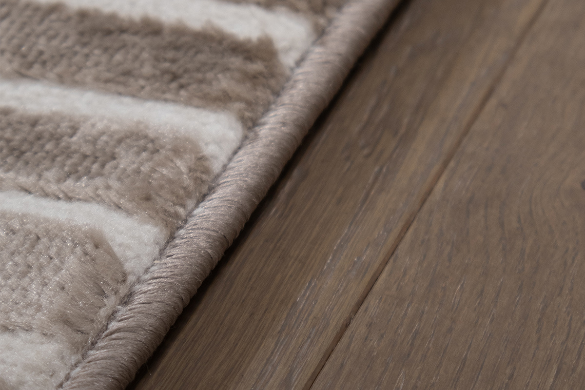 Alfombra grfica rectangular taupe 160 x 230 cm MAGNUS