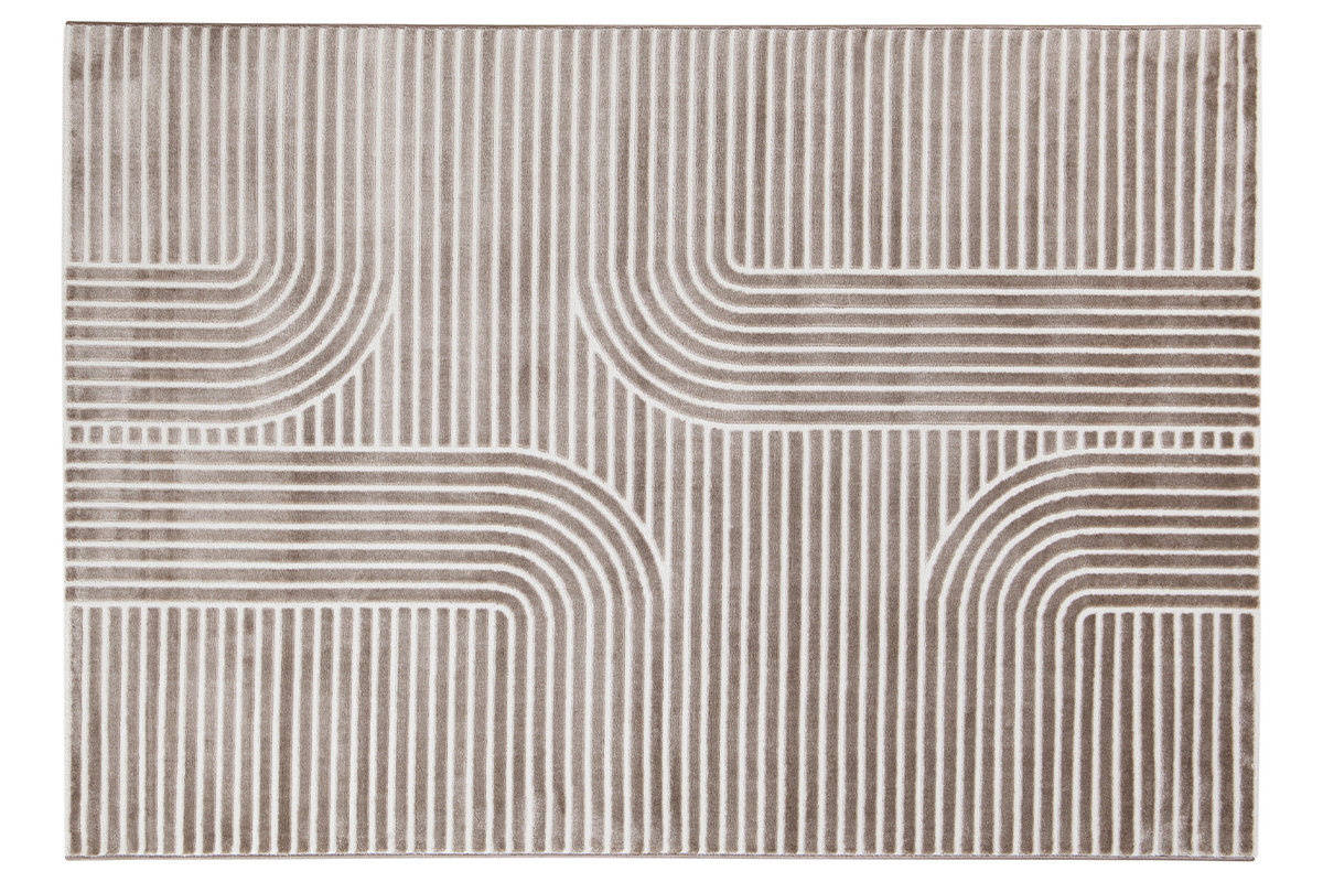 Alfombra grfica rectangular taupe 160 x 230 cm MAGNUS