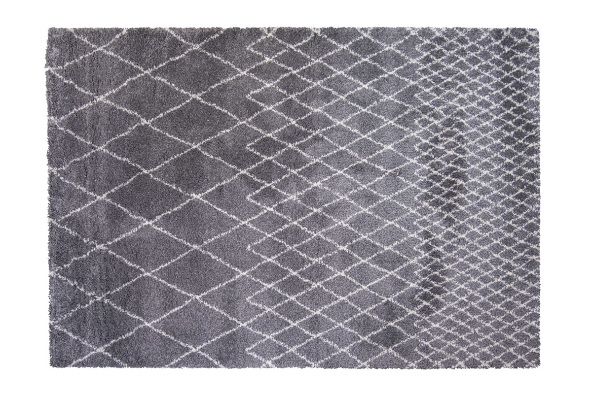 Alfombra gris claro polipropileno 160x230 LATTICE