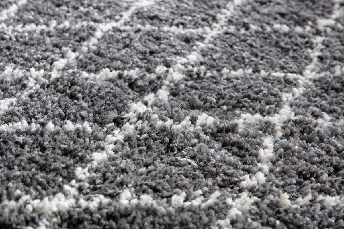 Alfombra gris claro polipropileno 160x230 LATTICE