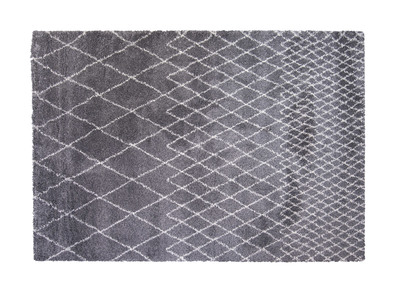 Alfombra gris claro polipropileno 160x230 LATTICE