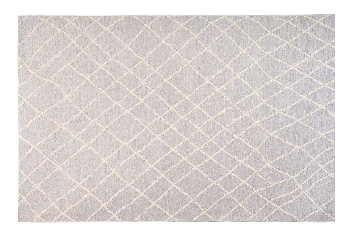 Alfombra gris claro propileno 160x230 FLOW