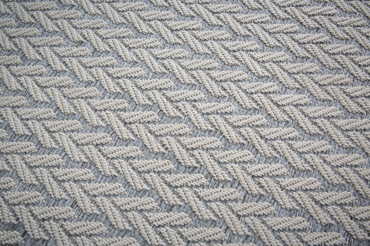 Alfombra gris interior-exterior 160x230 TWINE