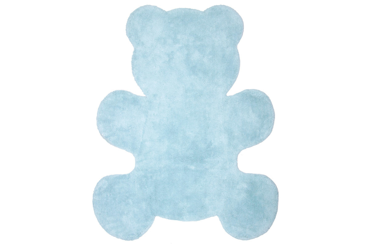 Alfombra infantil en algodn azul 80x100 cm TEDDY