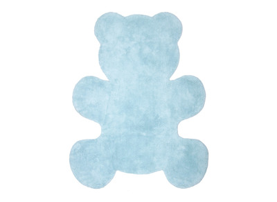 Alfombra infantil en algod&oacute;n azul 80x100 cm TEDDY
