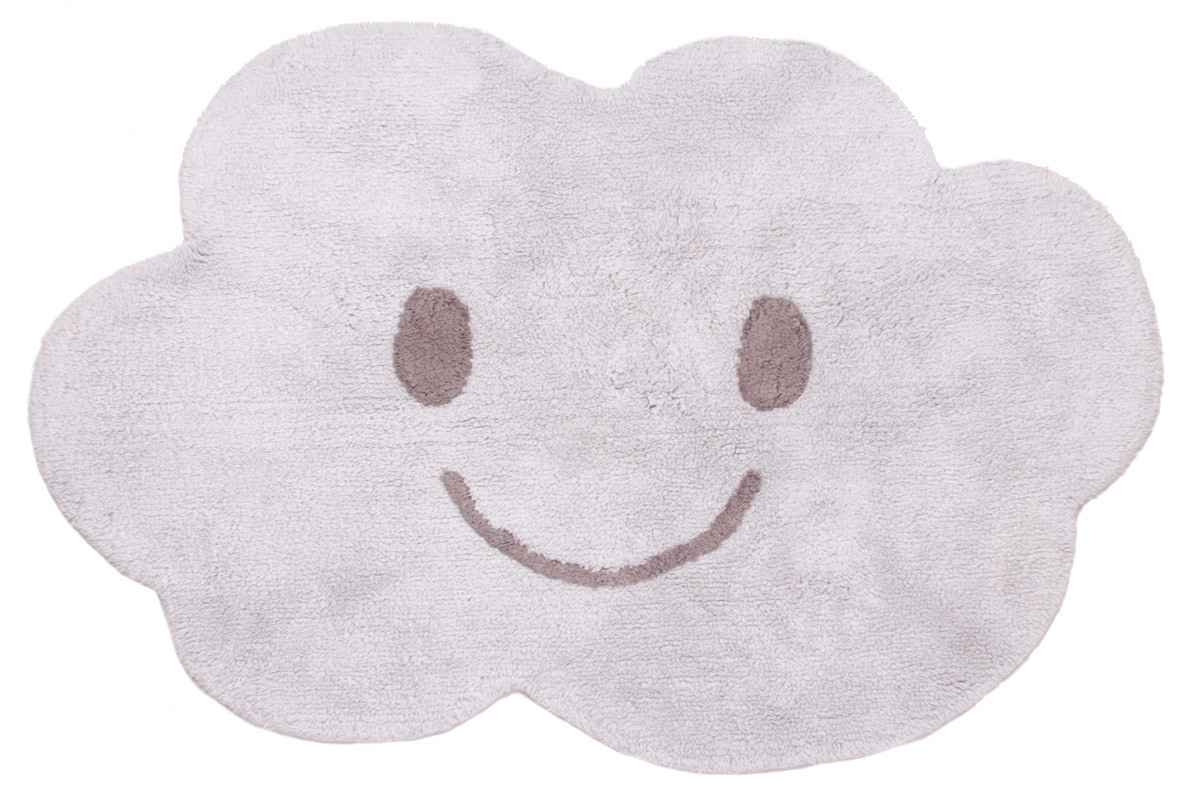 Alfombra infantil en algodn gris 75x115 cm NIMBUS
