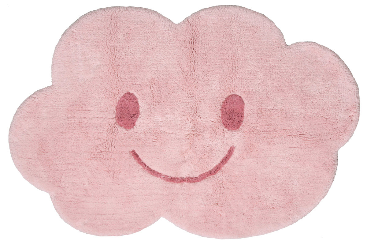 Alfombra infantil en algod�n rosa 75x115 cm NIMBUS