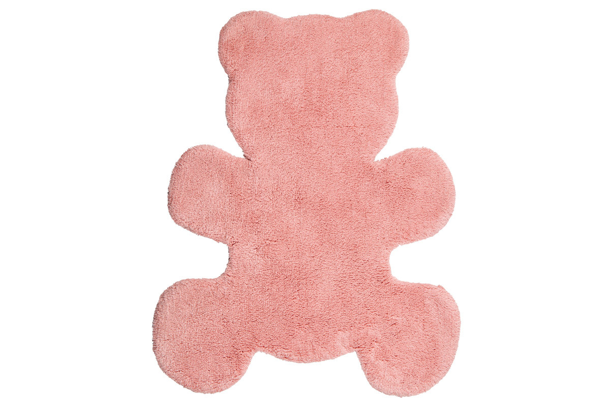 Alfombra infantil en algodn rosa 80x100 cm TEDDY