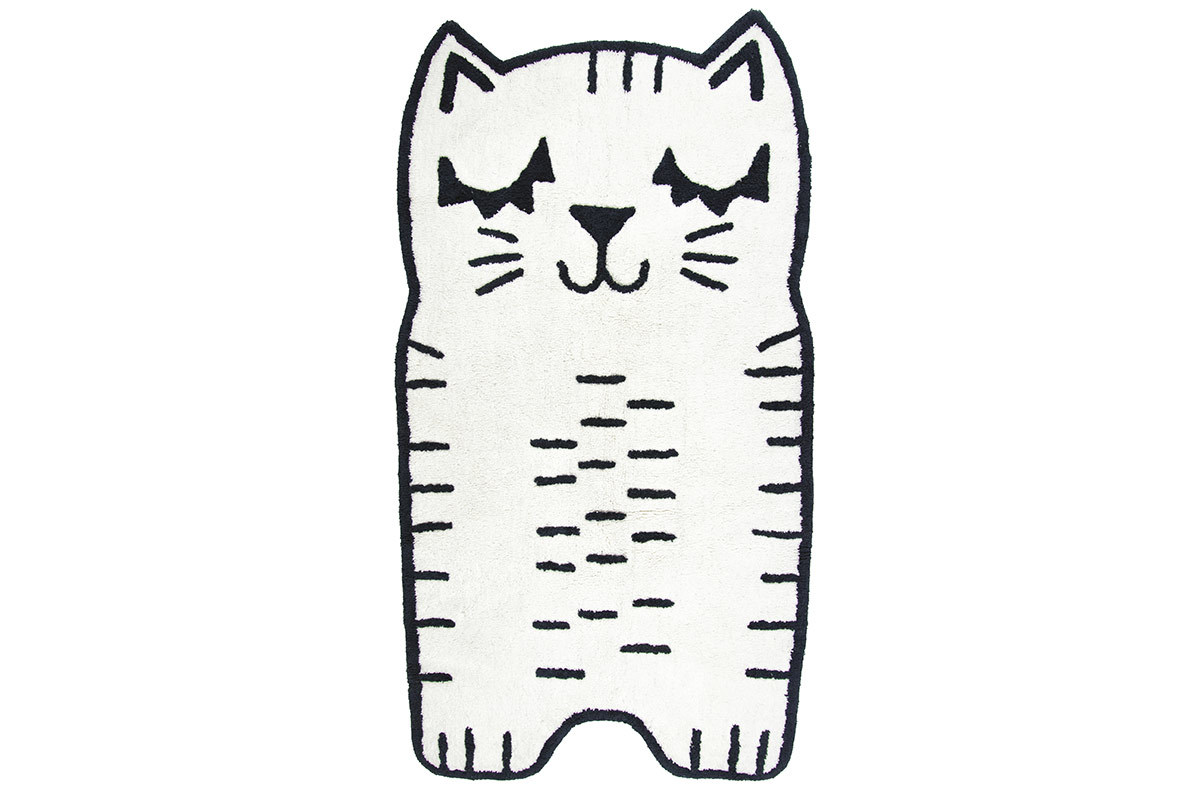 Alfombra infantil forma gato en algodn 80x150 cm CHARLI