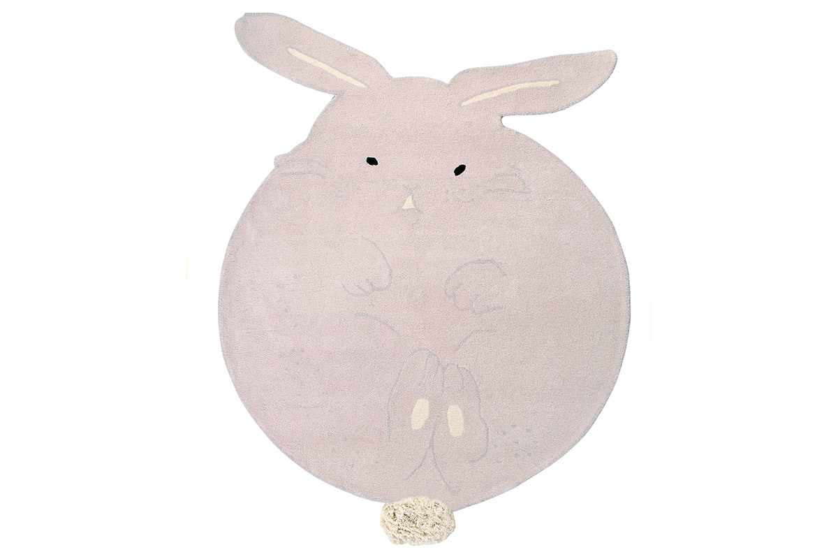Alfombra infantil gris claro 150x200cm BUNNY