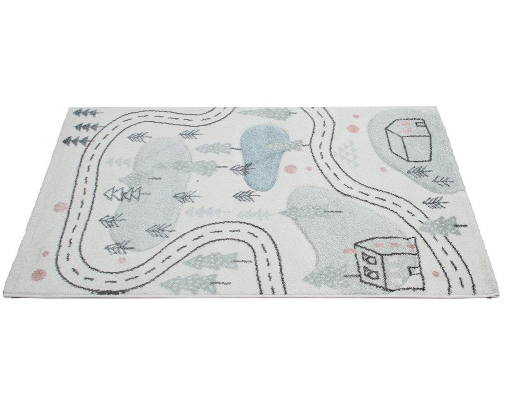 Alfombra infantil motivo carretera 100 x 150 cm NINO - Matiere Alfombra infantil motivo carretera 100 x 150 cm NINO