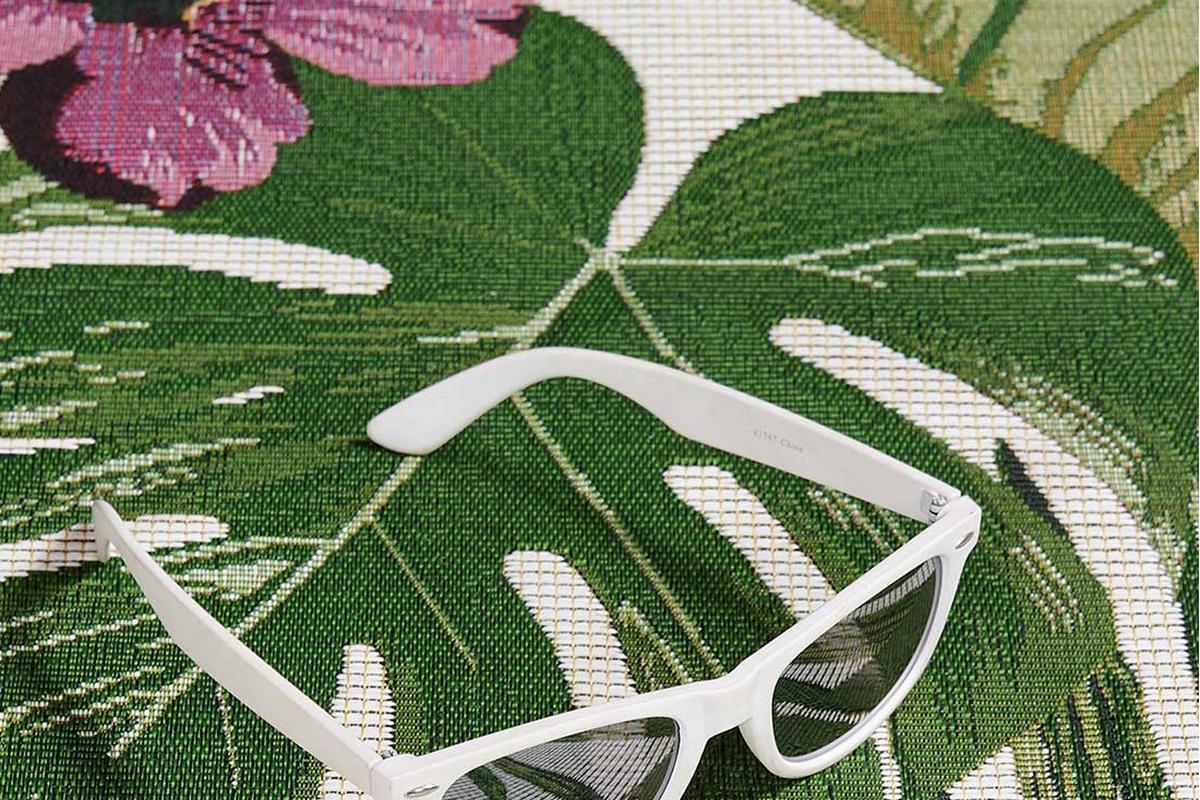 Alfombra interior exterior con motivos multicolores 160 x 230 cm TAHIA