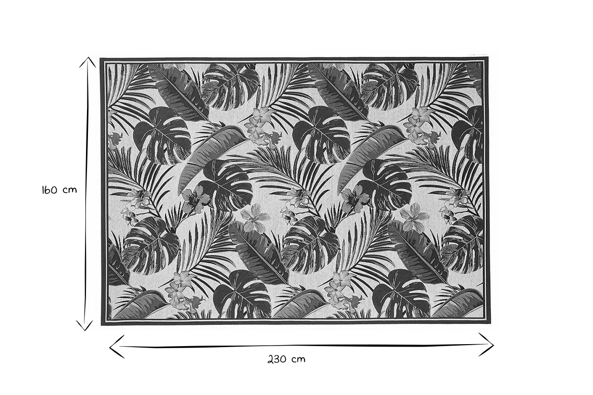 Alfombra interior exterior con motivos multicolores 160 x 230 cm TAHIA