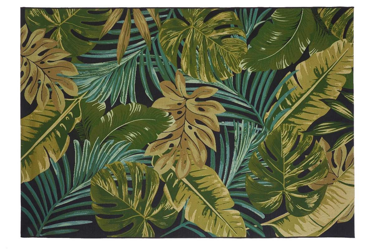 Alfombra interior exterior tonos verdes 160 x 230 cm MANAUS