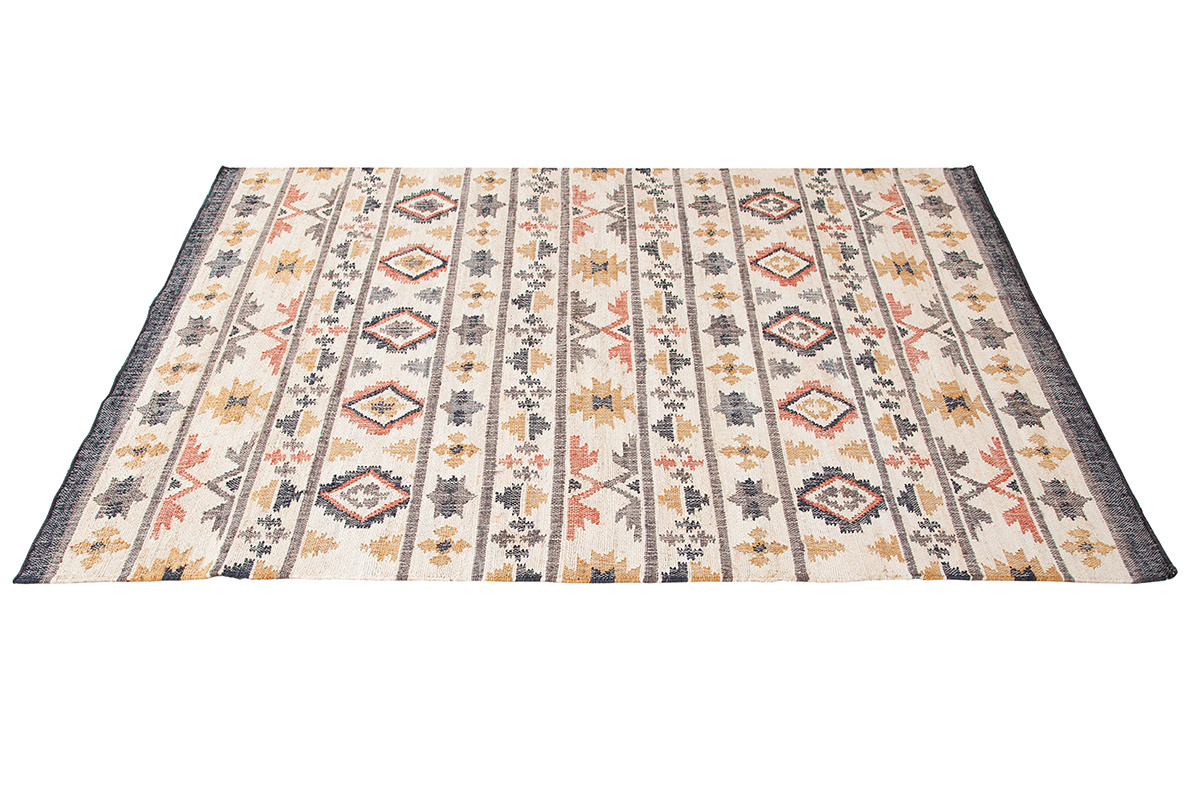 Alfombra Kilim tejida a mano en yute 160 x 230 cm INCAS