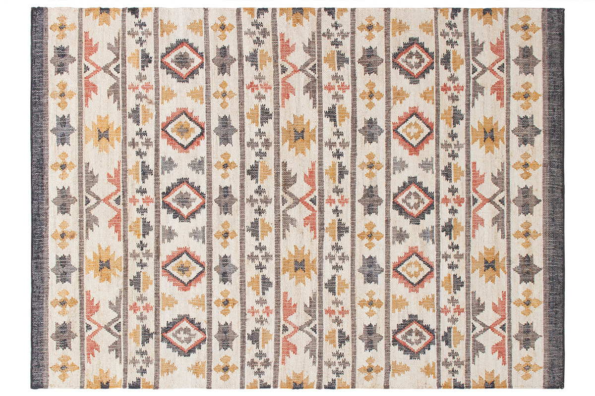 Alfombra Kilim tejida a mano en yute 160 x 230 cm INCAS