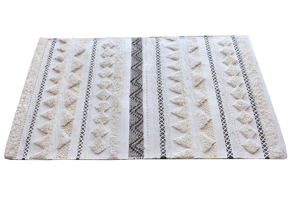 Alfombra lana y lentejuelas 160x230 cm LENITY