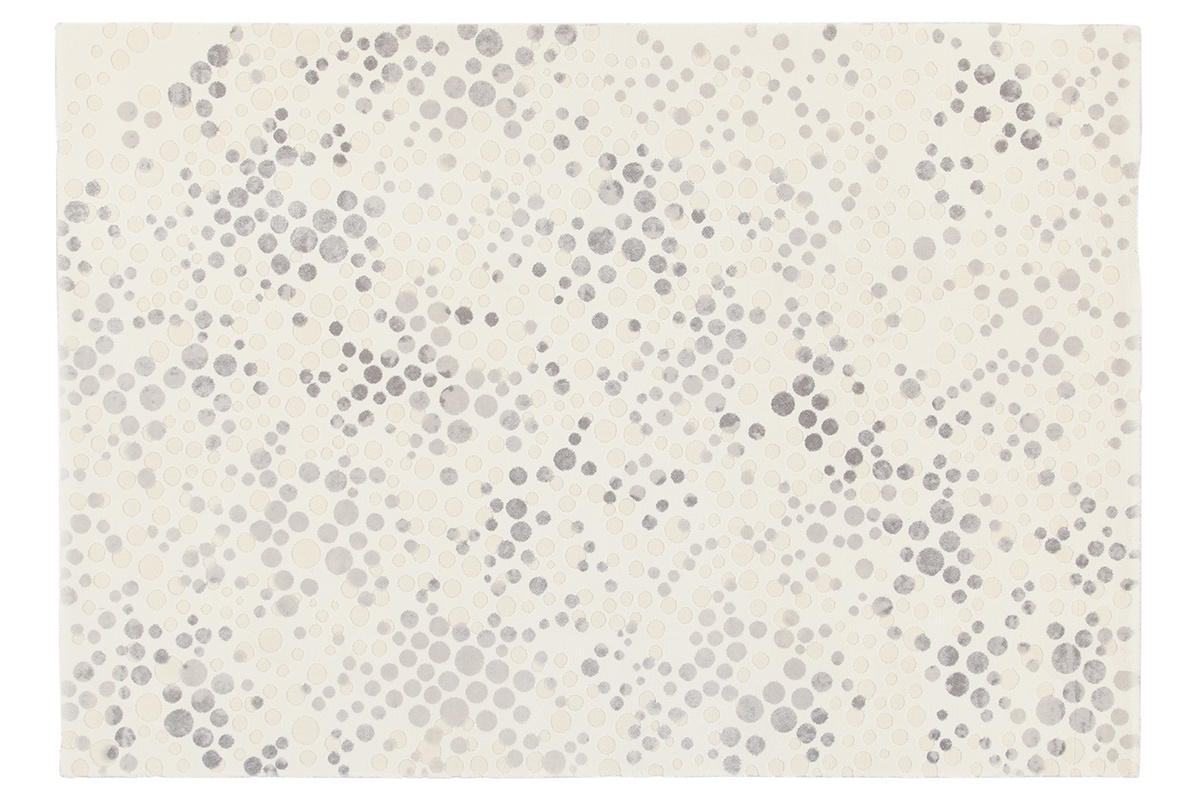 Alfombra marfil con motivos 200 x 300 cm BULLES