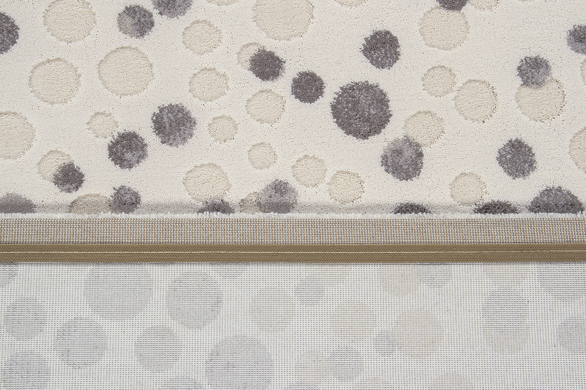 Alfombra marfil con motivos 200 x 300 cm BULLES