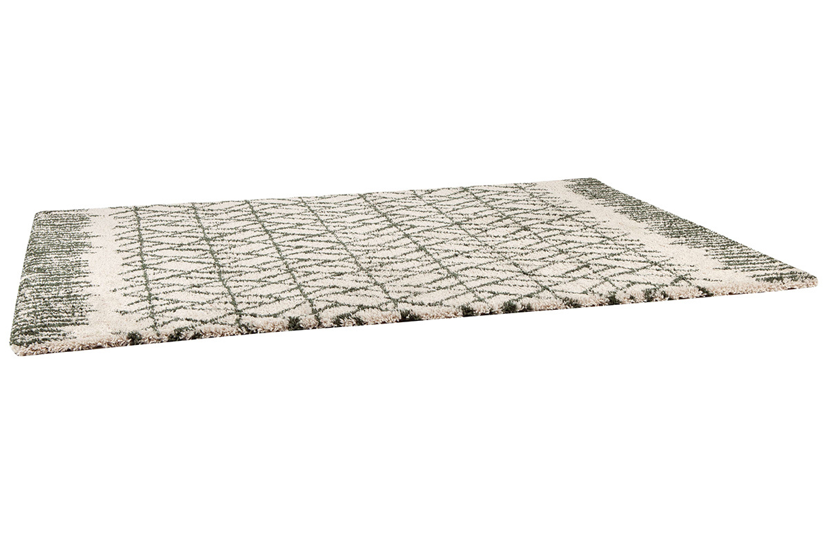Alfombra moderna beige y kaki 160 x 230 cm PALMERAIE