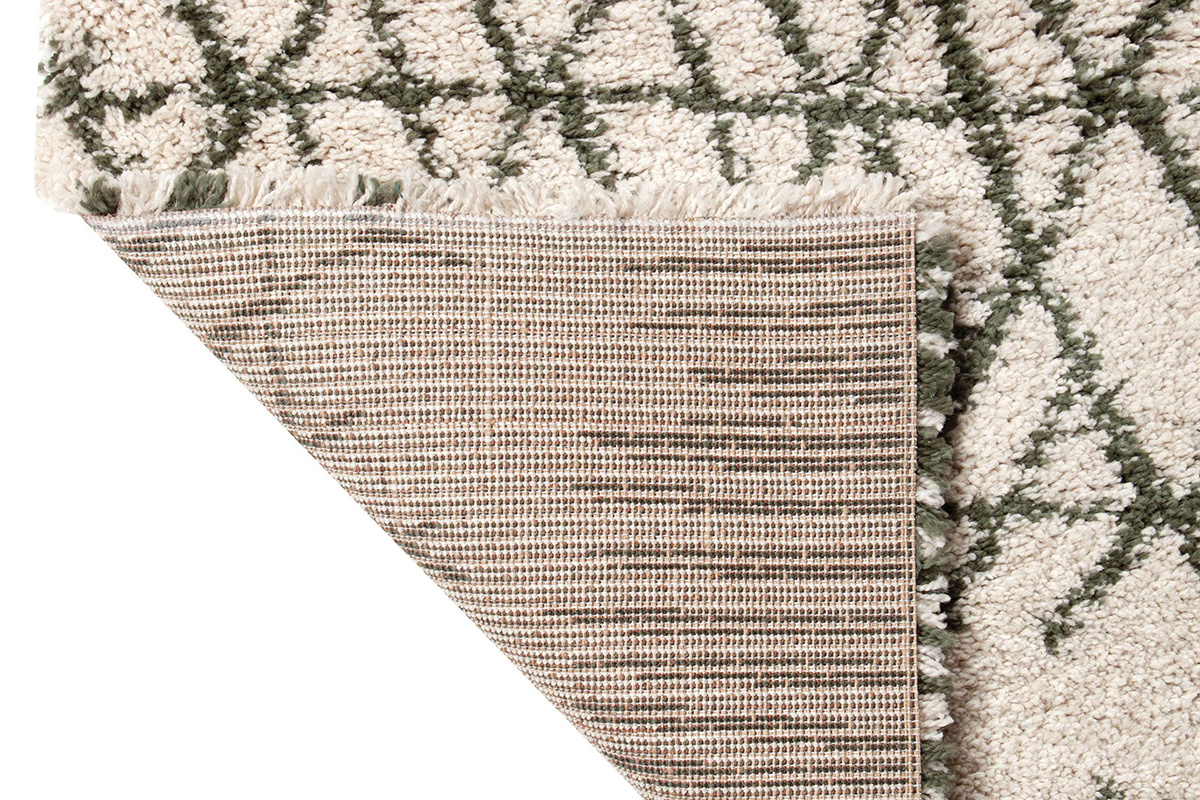 Alfombra moderna beige y kaki 160 x 230 cm PALMERAIE