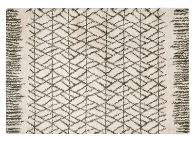 Alfombra moderna beige y kaki 160 x 230 cm PALMERAIE