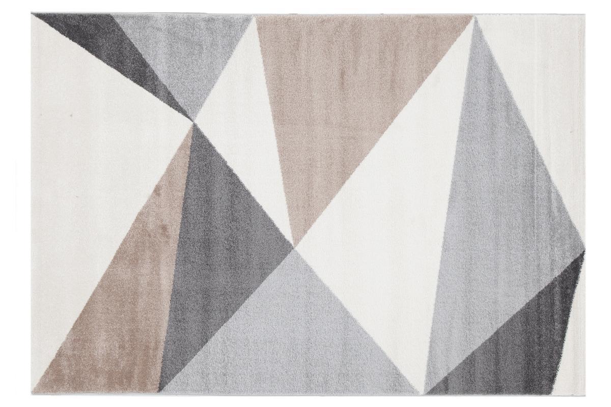 Alfombra moderna blanca, beige y gris 160 x 230 cm TAPEZI