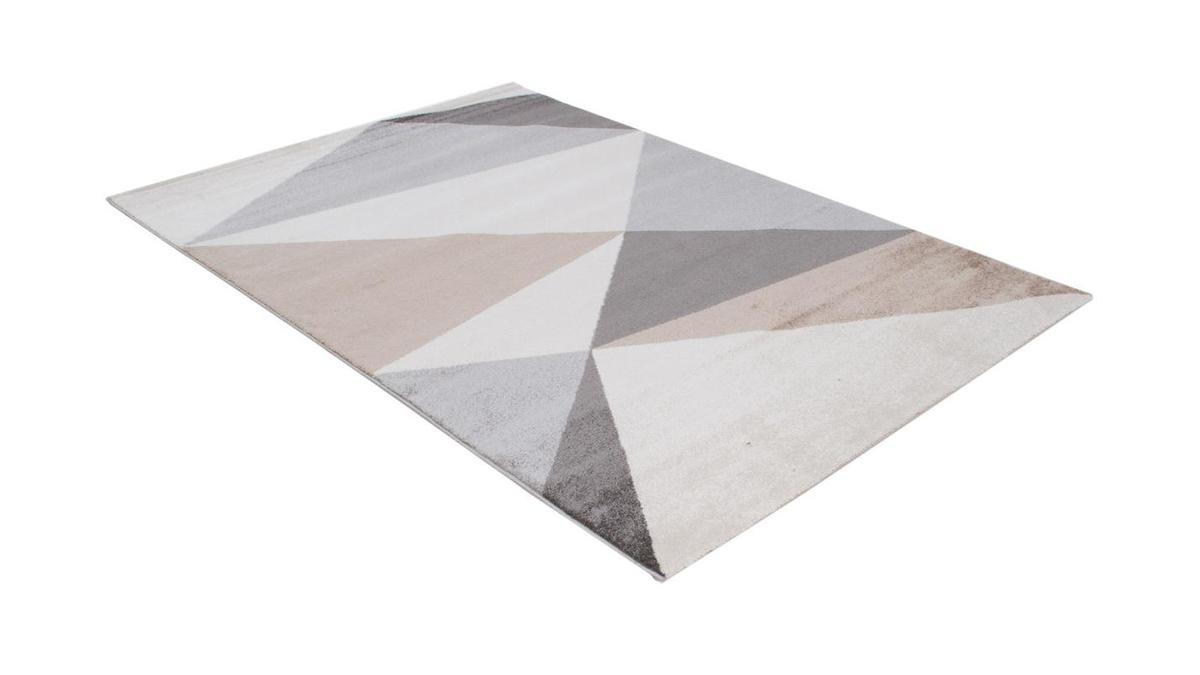 Alfombra moderna blanca, beige y gris 160 x 230 cm TAPEZI