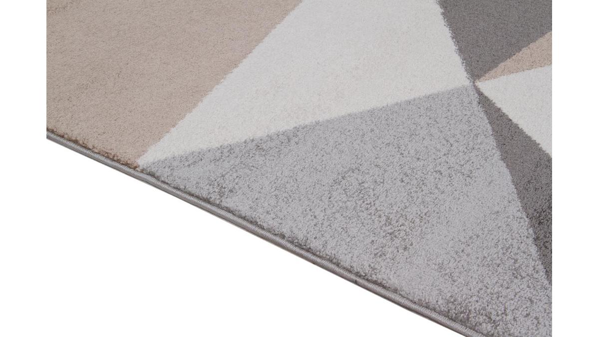 Alfombra moderna blanca, beige y gris 160 x 230 cm TAPEZI