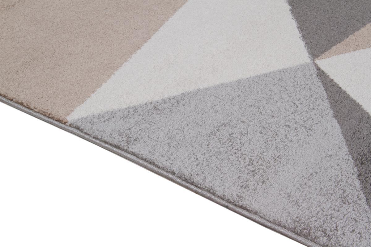 Alfombra moderna blanca, beige y gris 160 x 230 cm TAPEZI