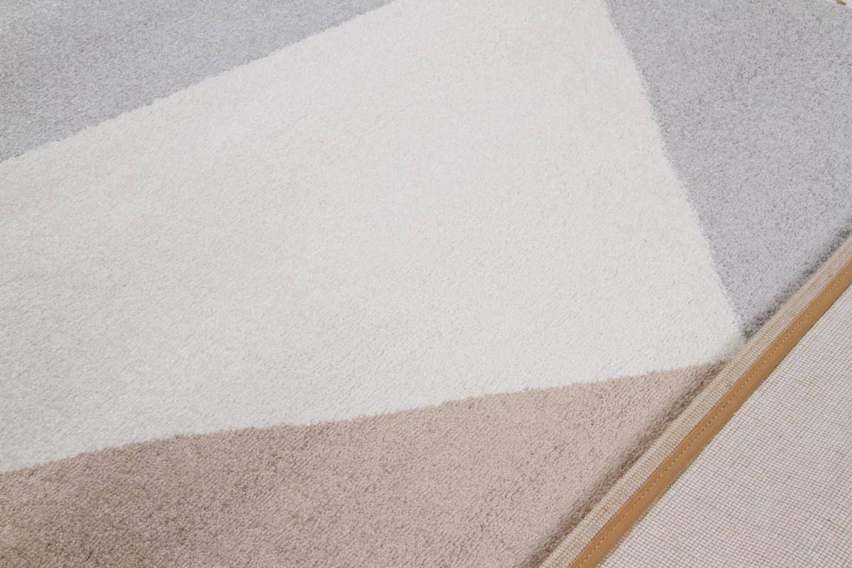 Alfombra moderna blanca, beige y gris 160 x 230 cm TAPEZI